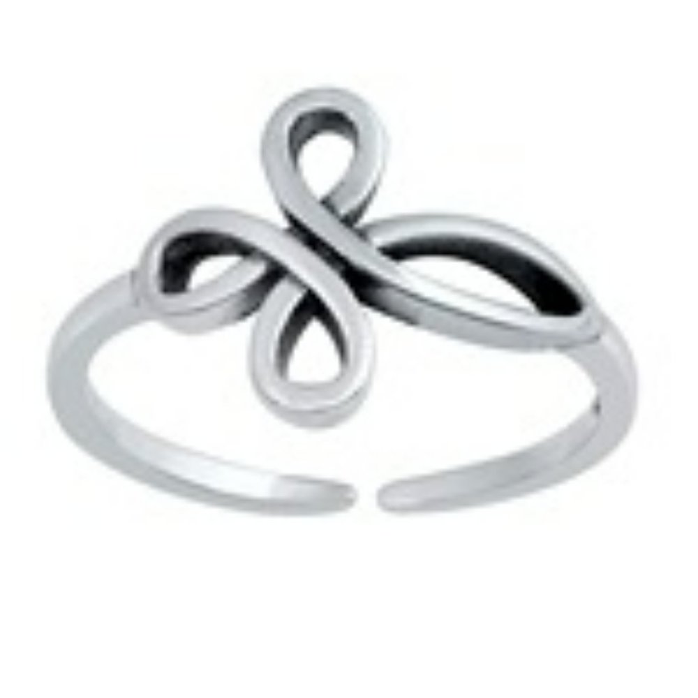 925 Sterling Silver Swirl Design Toe Ring ( New)
